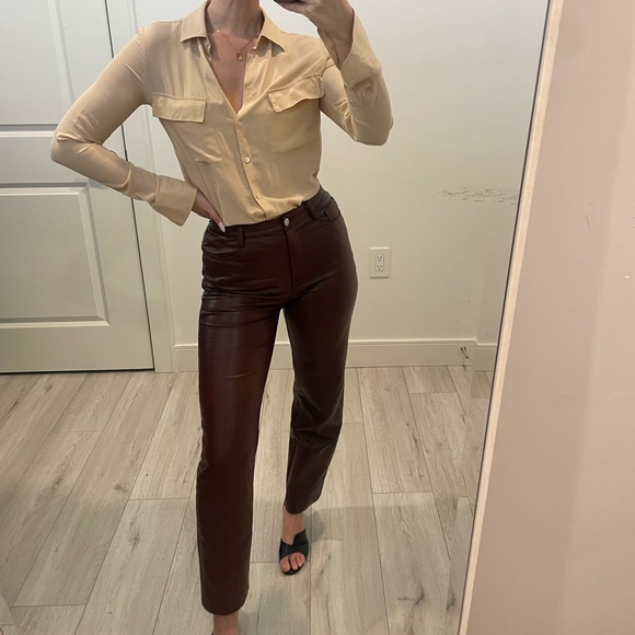 Babaton Silk Button Up Blouse - Picture 2 of 14